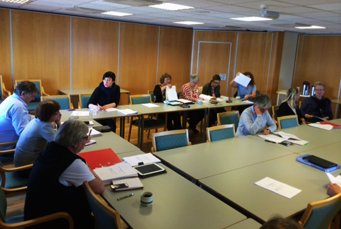 Forhandlingsutvalget i staten april 2014. Foto: Stein Erik Syrstad